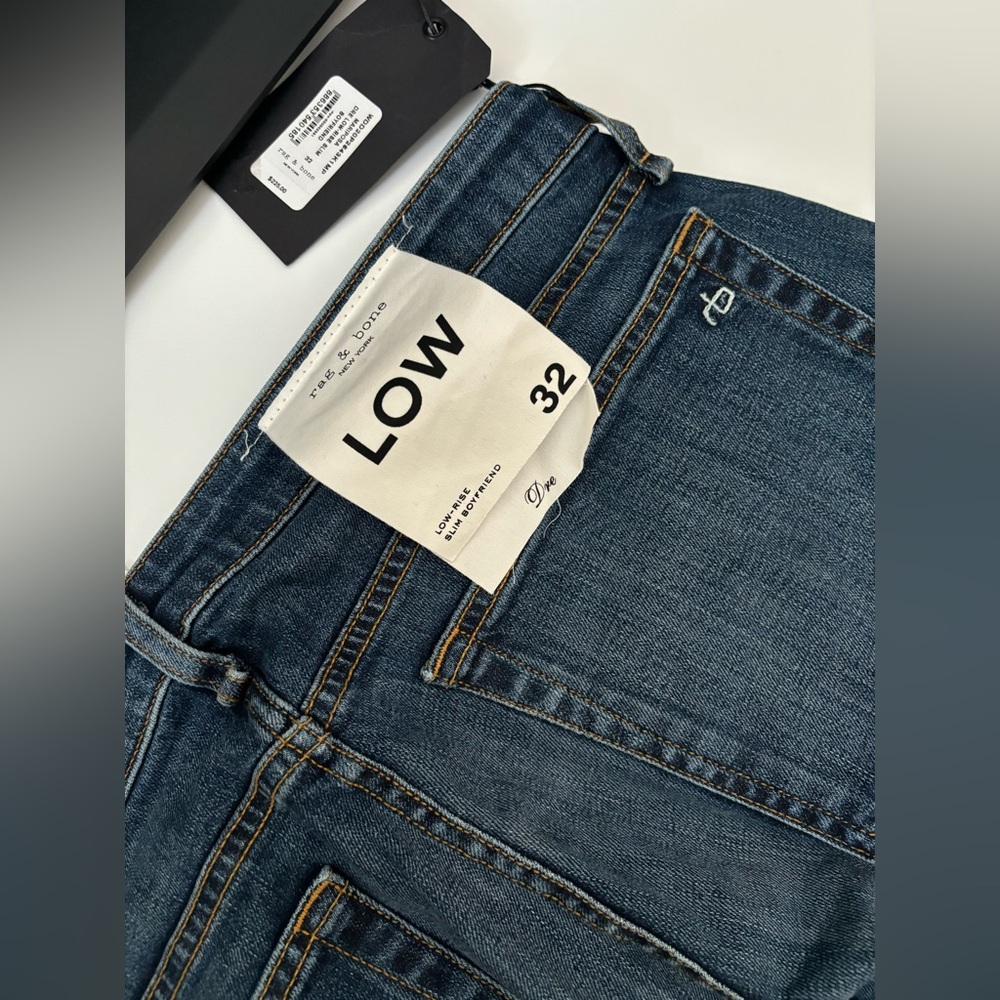 rag & bone womens Slim Straight Dark Blue Jeans 026 - Picture 6 of 8